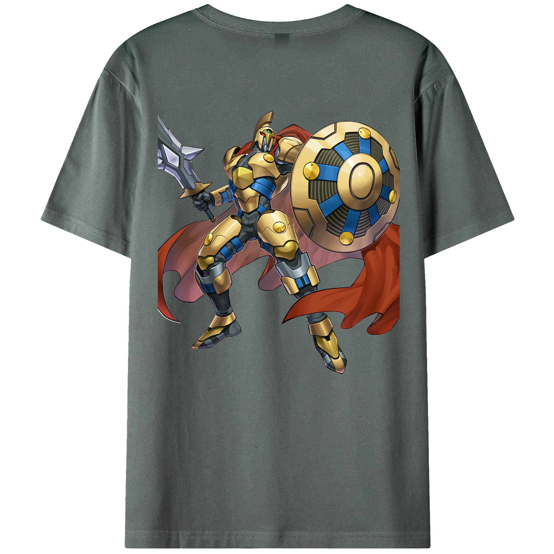 （画像用） 遊☆戯☆王 Yu-Gi-Oh! 綿100％ メンズ半袖Tシャツ（バックプリント） 通気性